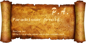 Paradeisser Arnold névjegykártya